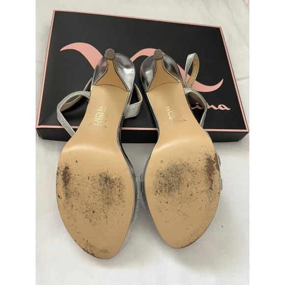 Nina Nelda Sandal Women’s 9.5 M Silver Glitter Incls Box. Beautiful shoes! - Picture 5 of 13